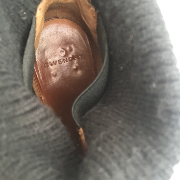 Authentic Givenchy black suede Leather wedge sock booties -41 EU fits smaller - Picture 8 of 9